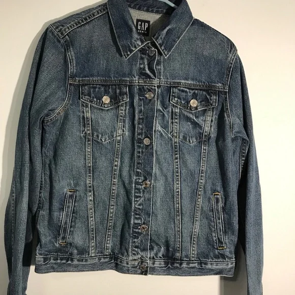 Trucker GAP Denim Jacket- M Tall - Picture 10 of 12